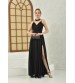 Milian Yırtmaç Detaylı Kruvaze Model Abiye Elbise